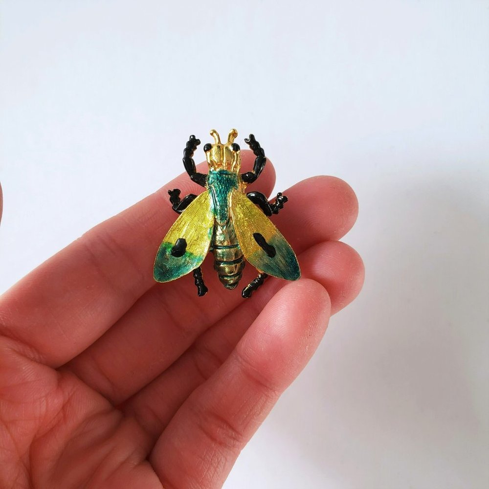 Vintage Colourful Beetle Bug Pin